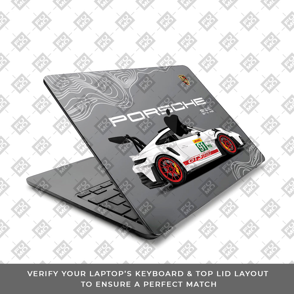 Transparent Porsche GT3 RS Power MacBook Air 13 Intel 2020 Laptop Skin
