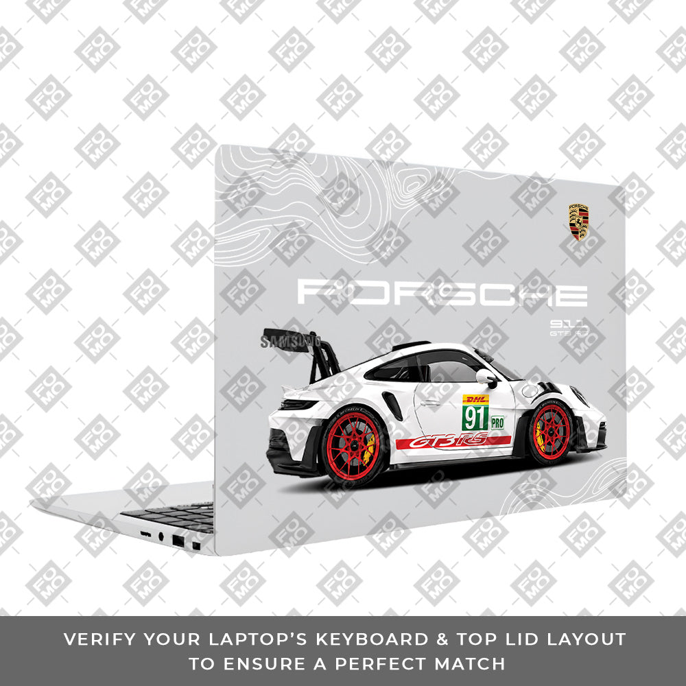 Transparent Porsche GT3 RS Power Samsung Galaxy Book 4 15.6 Laptop Skin
