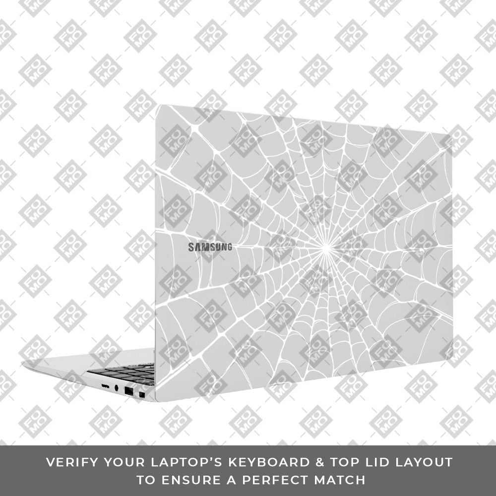 Transparent Spider Web Vortex Samsung Galaxy Book 4 15.6 Laptop Skin