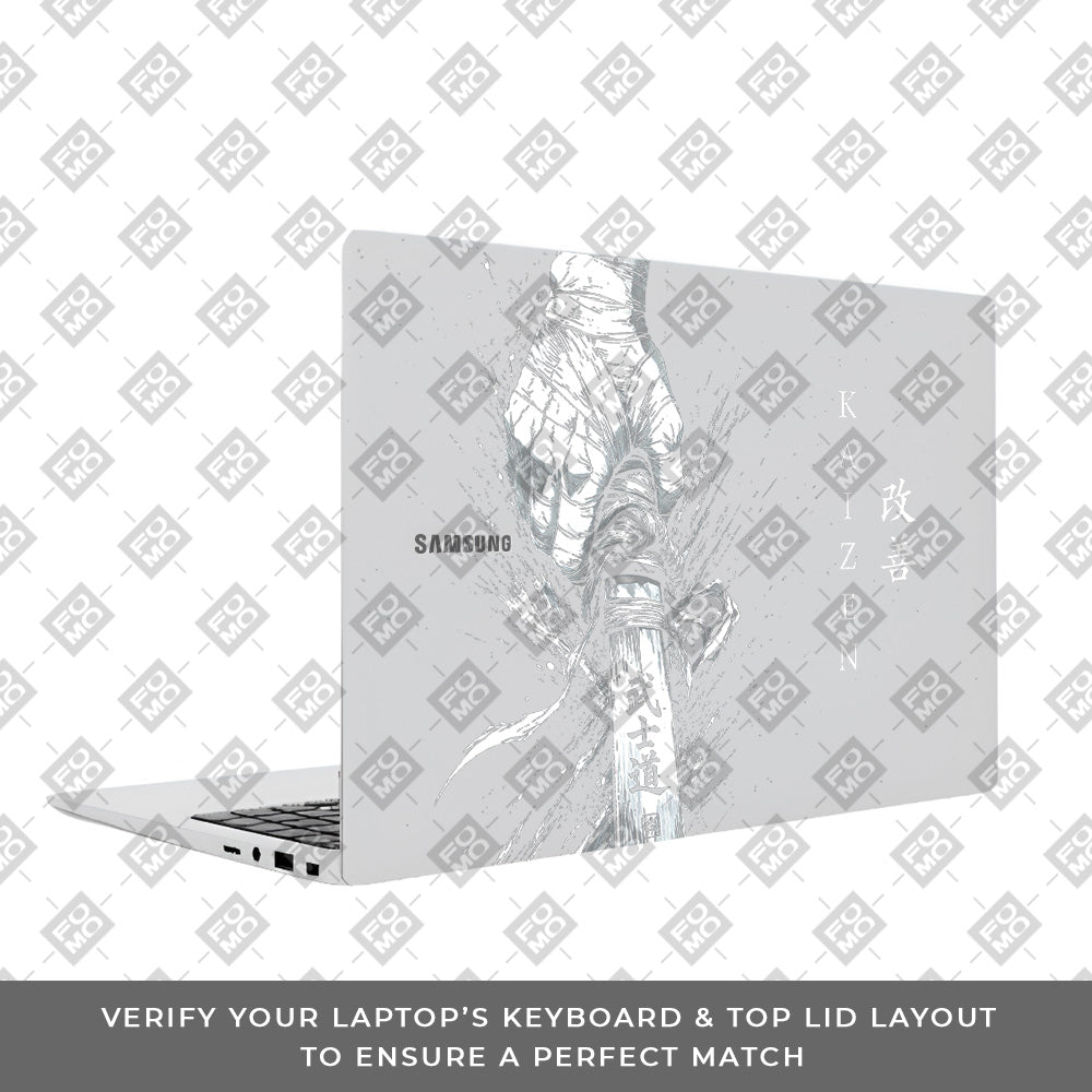 Transparent Kaizen Samurai Sword Samsung Galaxy Book 4 15.6 Laptop Skin