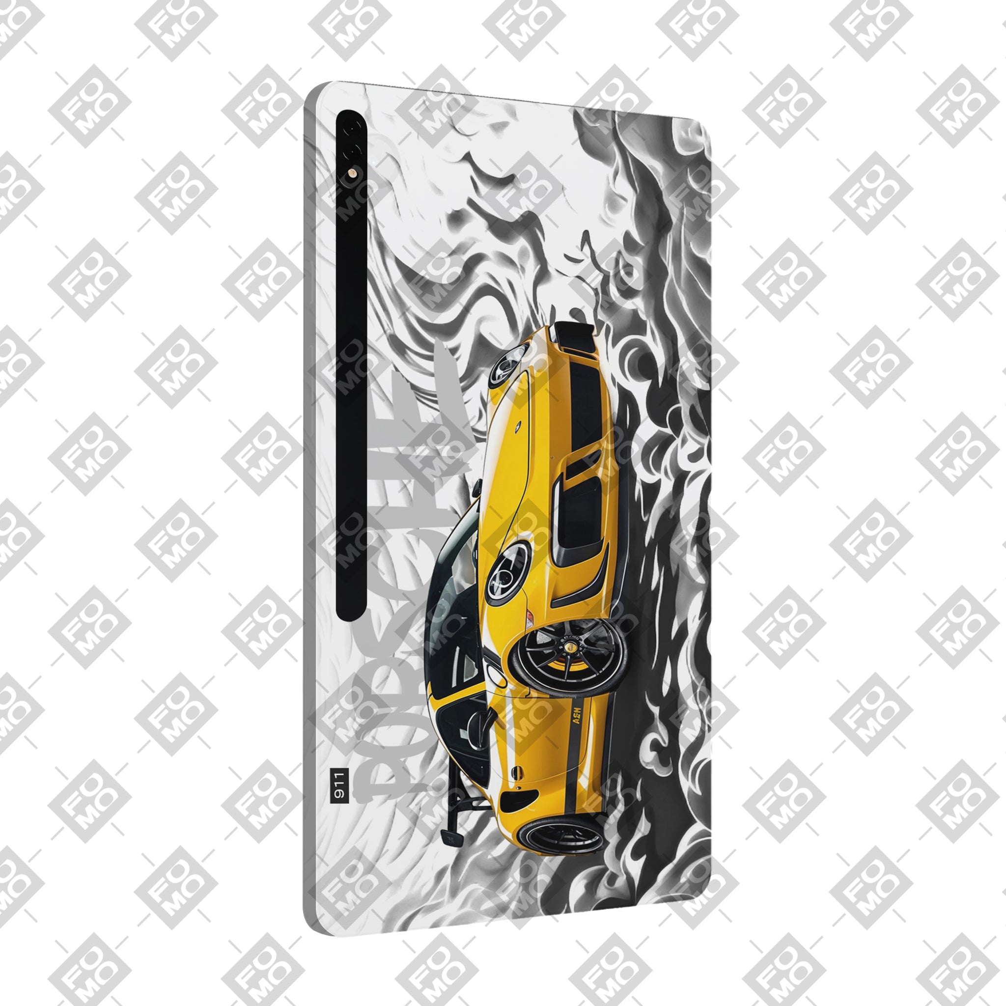 Samsung Galaxy Tab S8 Ultra 5G Porsche 911 Yellow Blaze Cars & Bikes Tablet Skins
