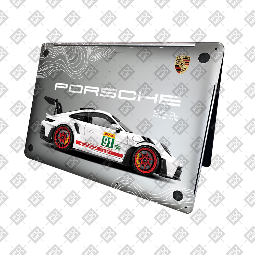 Transparent Porsche GT3 RS Power MacBook Neo 13 Laptop Skin