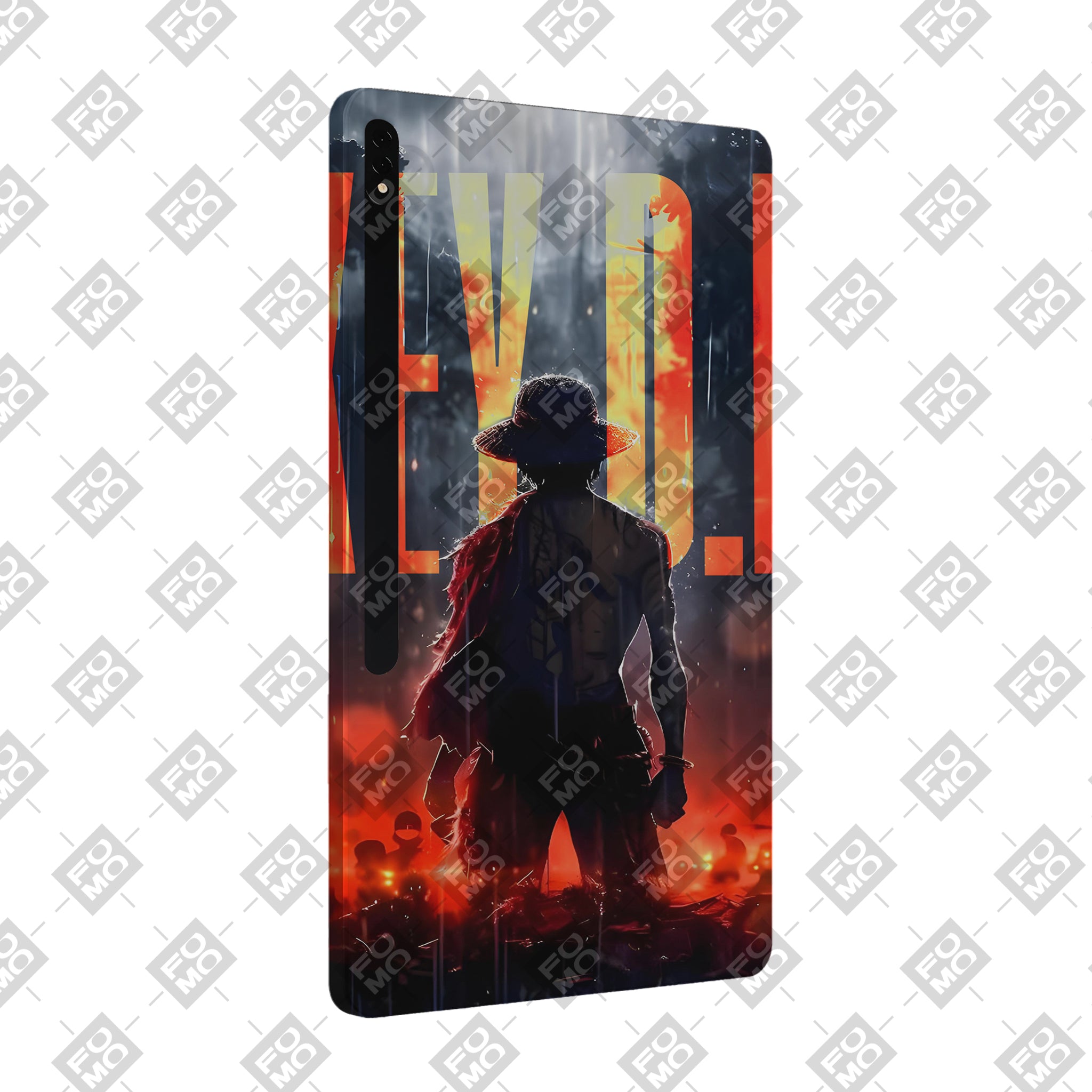 Samsung Galaxy Tab S8 Ultra 5G Monkey D Luffy Blazing Red Anime Tablet Skins