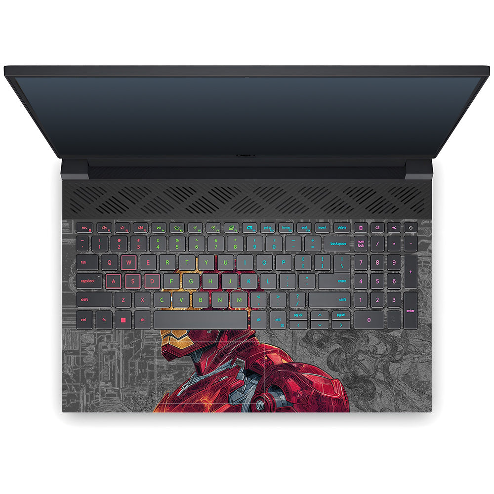 Transparent Futuristic Iron Man Dell G15 5520, 5530 Laptop Skin