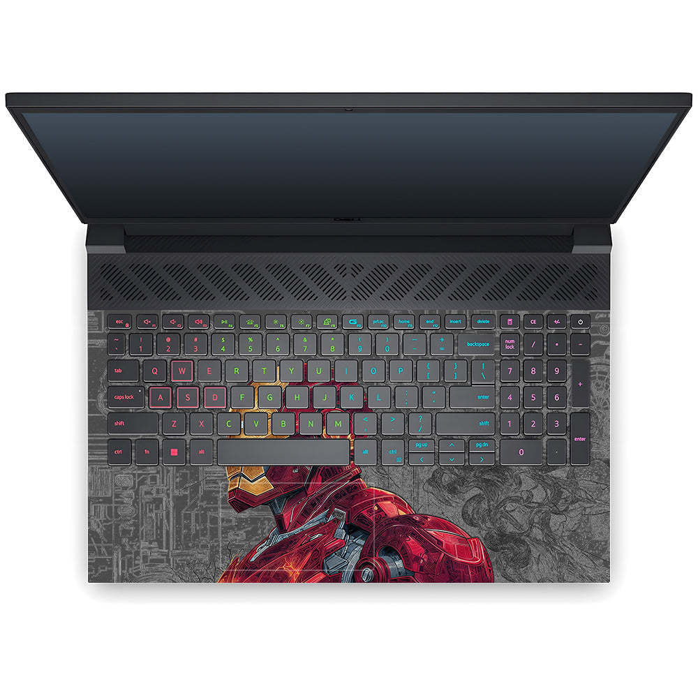 Transparent Futuristic Iron Man Dell G15 5520, 5530 Laptop Skin
