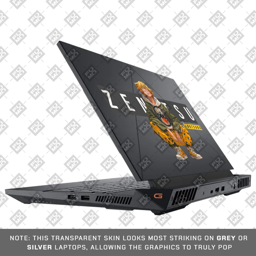 Transparent Zenitsu Agatsuma Dell G15 5520, 5530 Laptop Skin