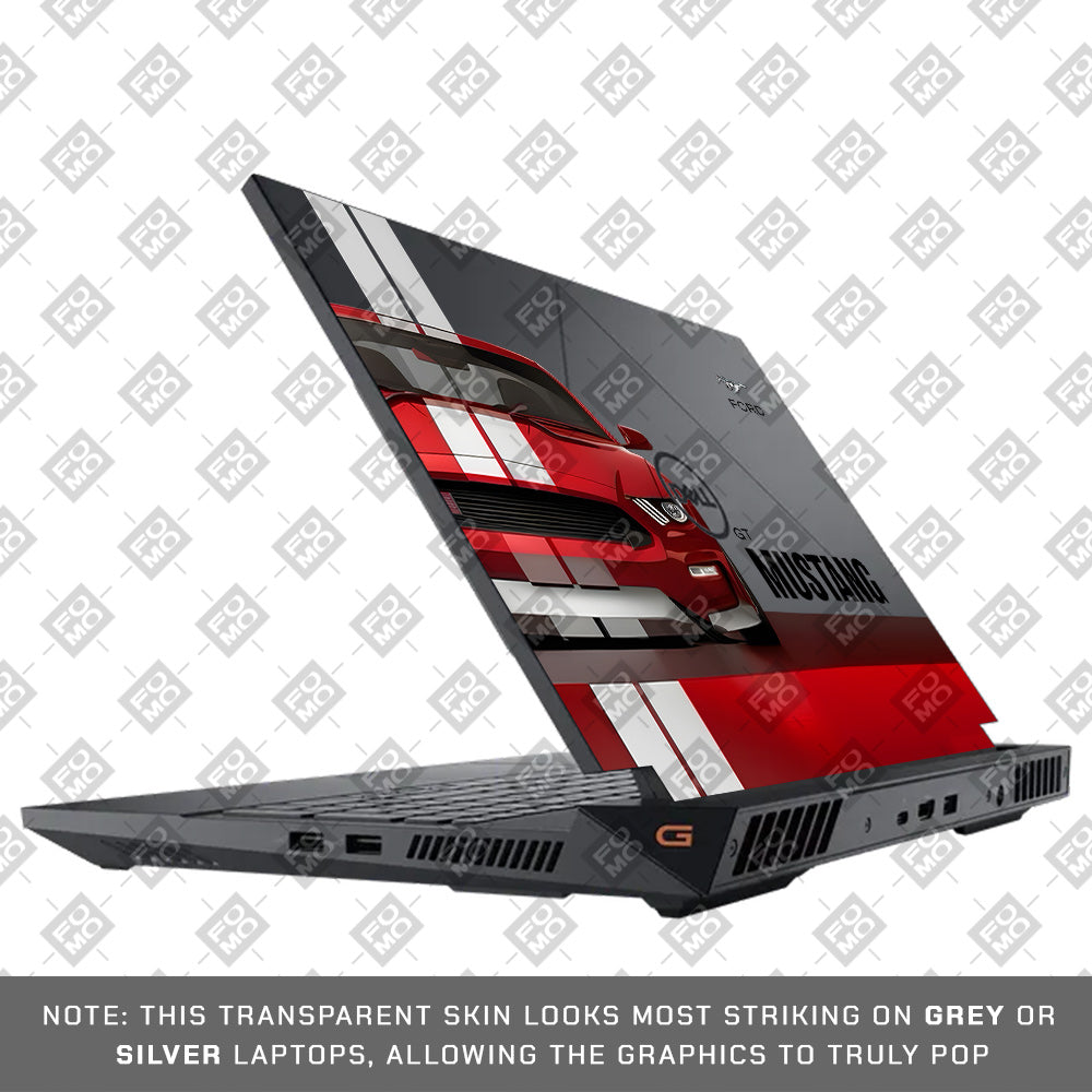 Transparent Mustang Power Dell G15 5520, 5530 Laptop Skin