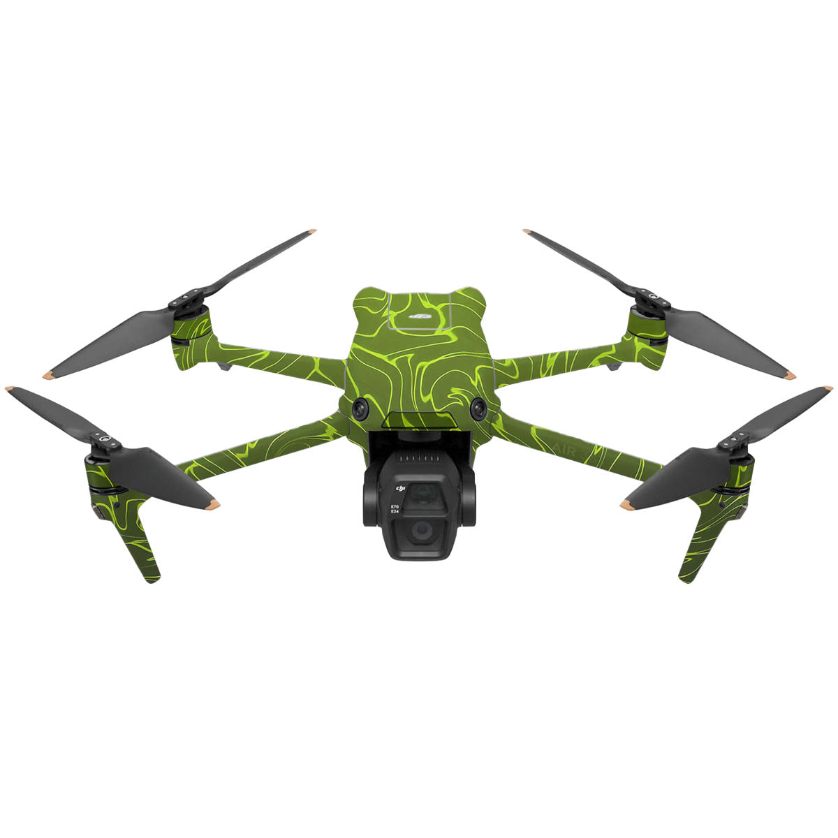 Lime Yellow to Black Gradient DJI Air 3 Drone Skin