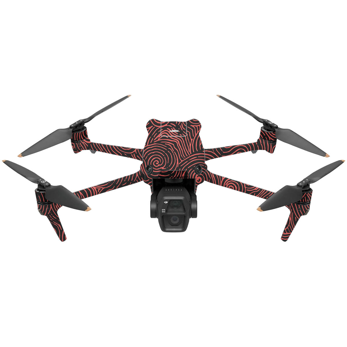 Red Spirals DJI Air 3 Drone Skin