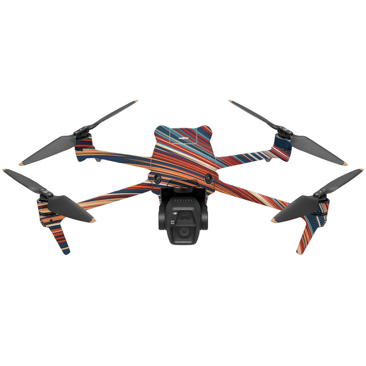 Retro Abstract Striped Swirl DJI Air 3 Drone Skin