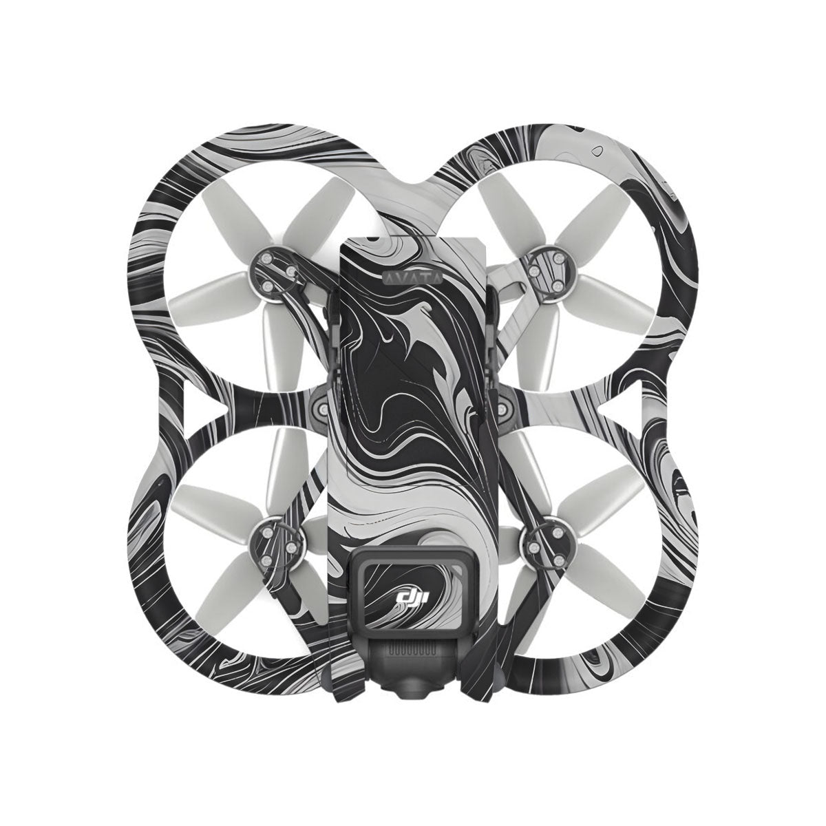 Black and White Marble DJI Avata Drone Skin