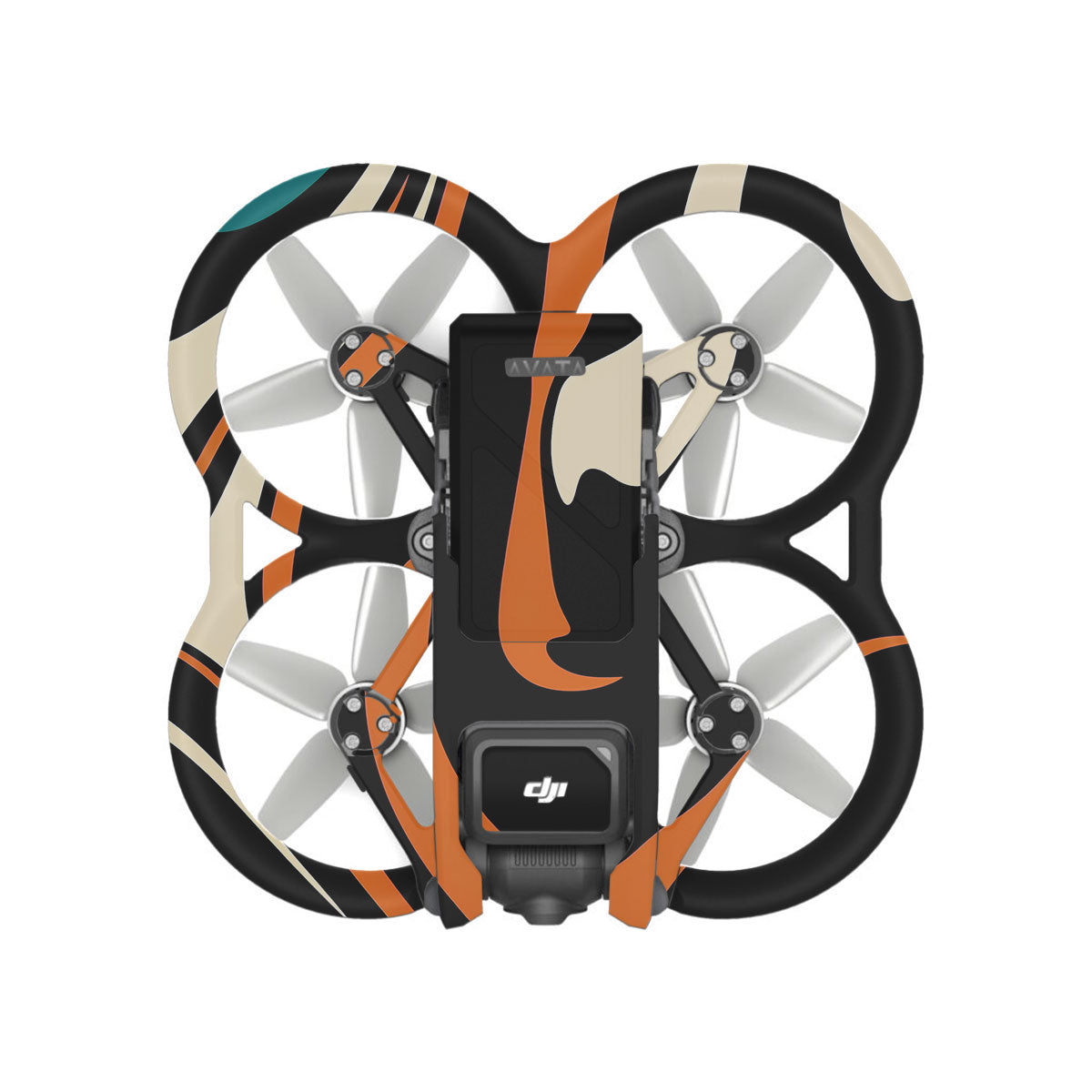 Mid-Century Abstract Swirl DJI Avata Drone Skin