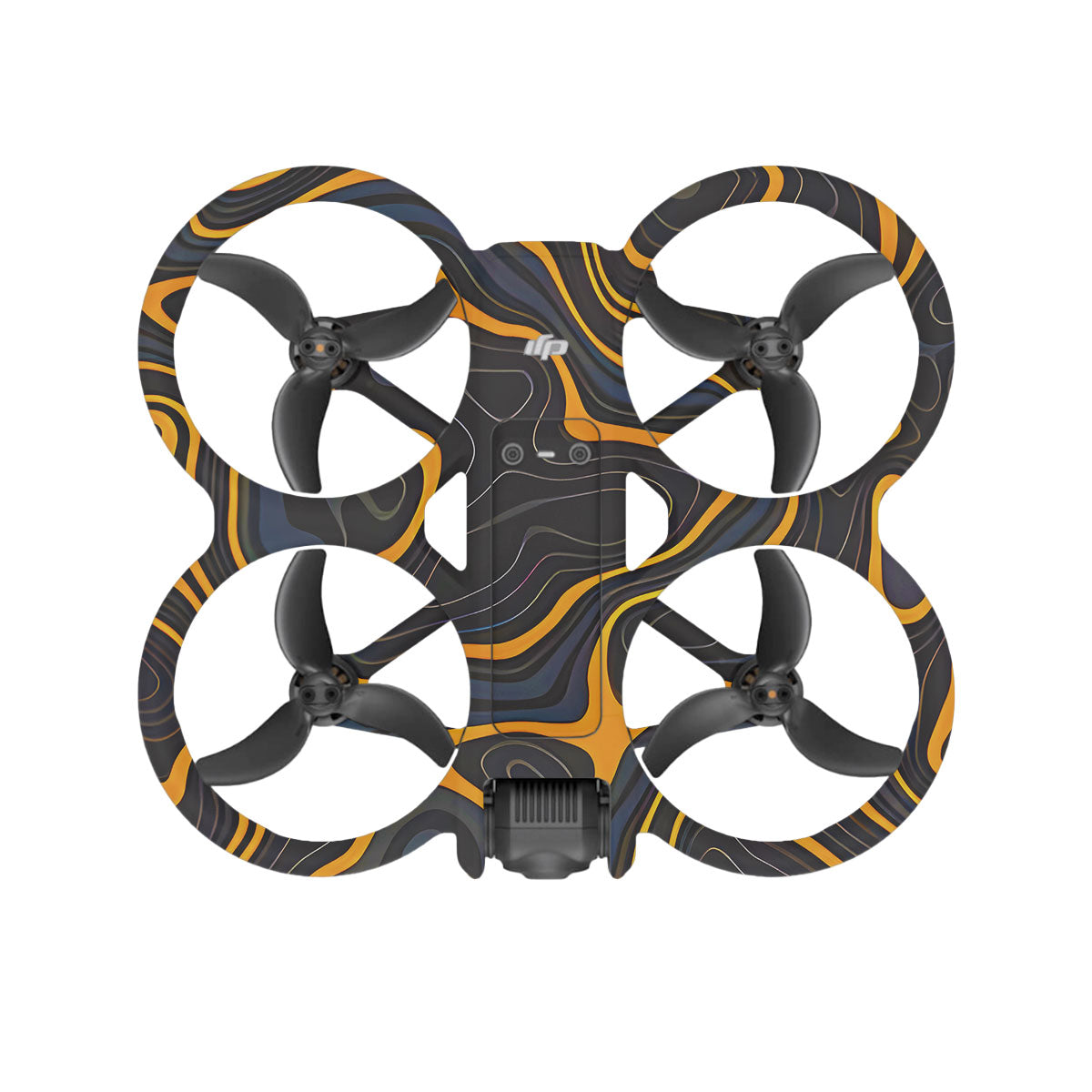 Amber Topographic Waves DJI Avata 2 Drone Skin