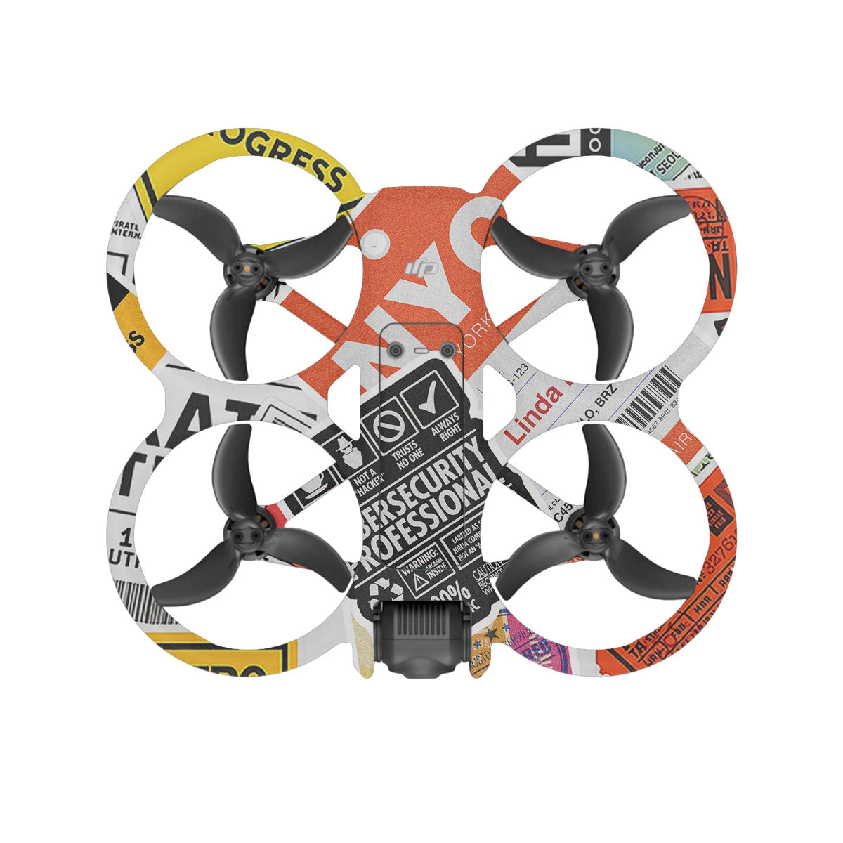Tech Aesthetic Sticker Collage DJI Avata 2 Drone Skin