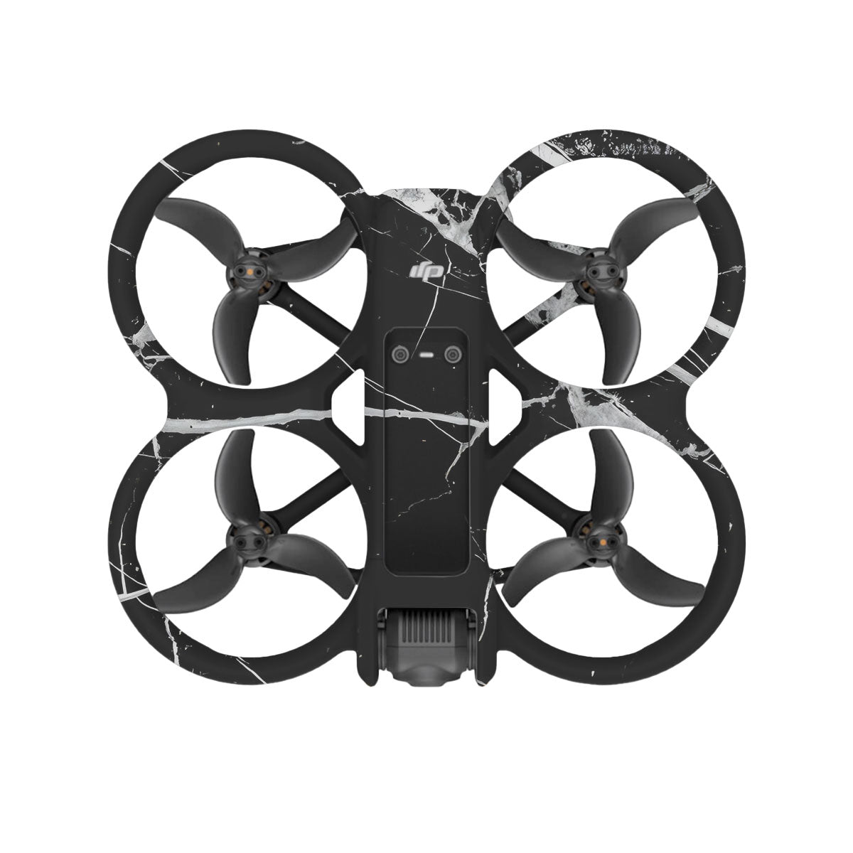 White Veins on Black DJI Avata 2 Drone Skin
