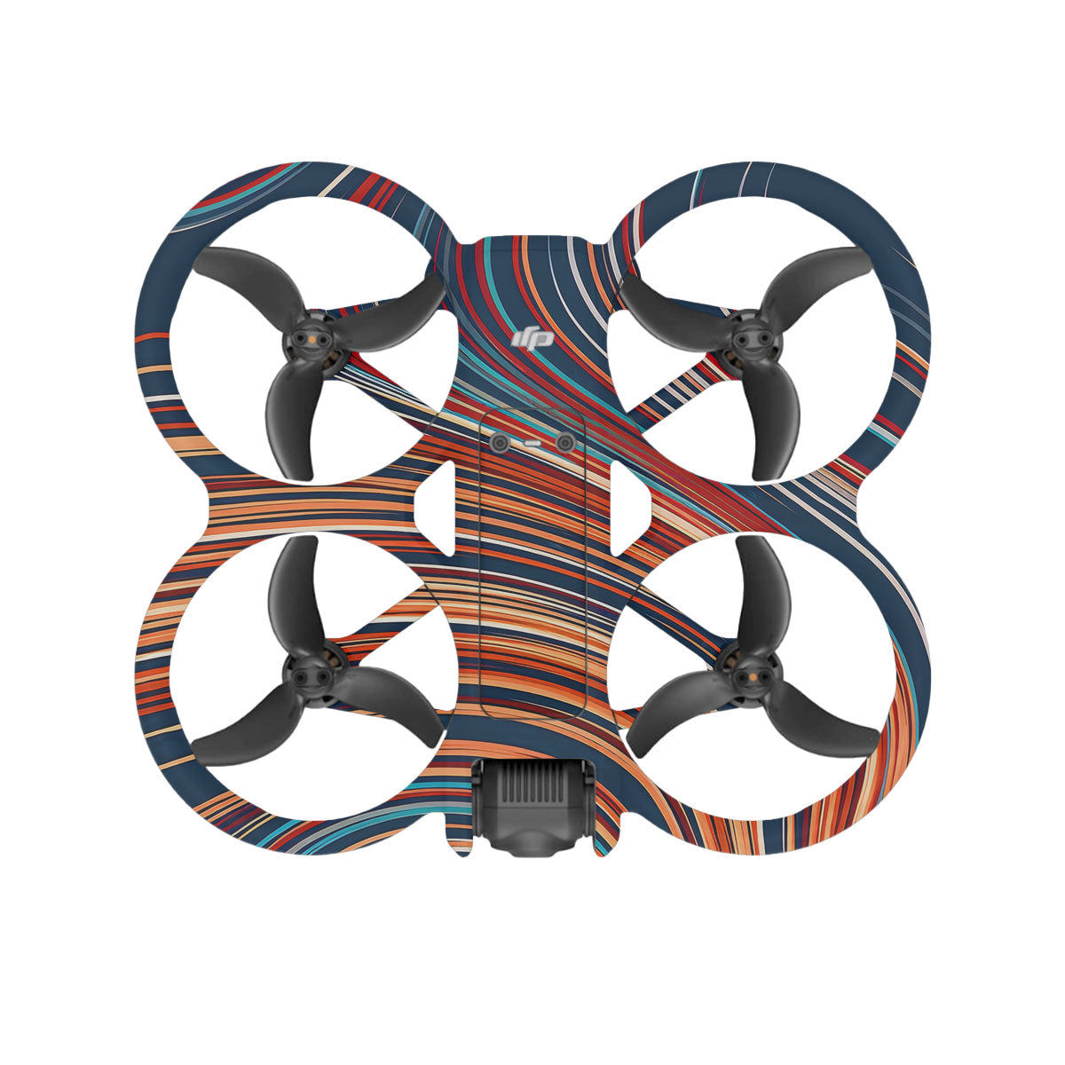 Retro Abstract Striped Swirl DJI Avata 2 Drone Skin
