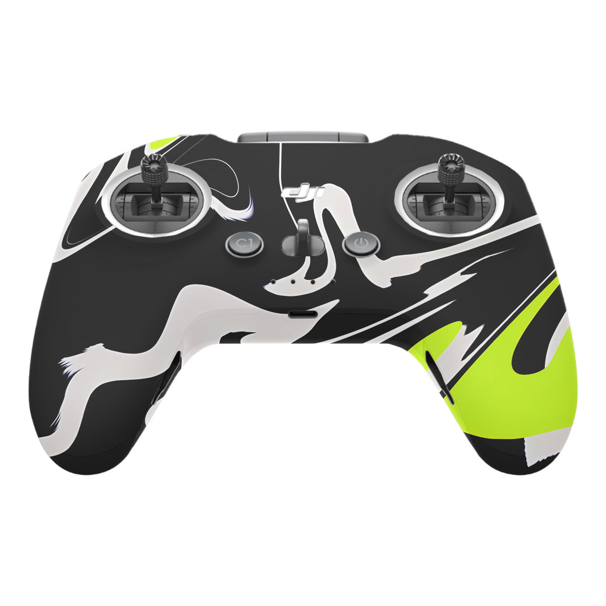 Neon Green and Black Pattern DJI FPV Remote Controller Skin