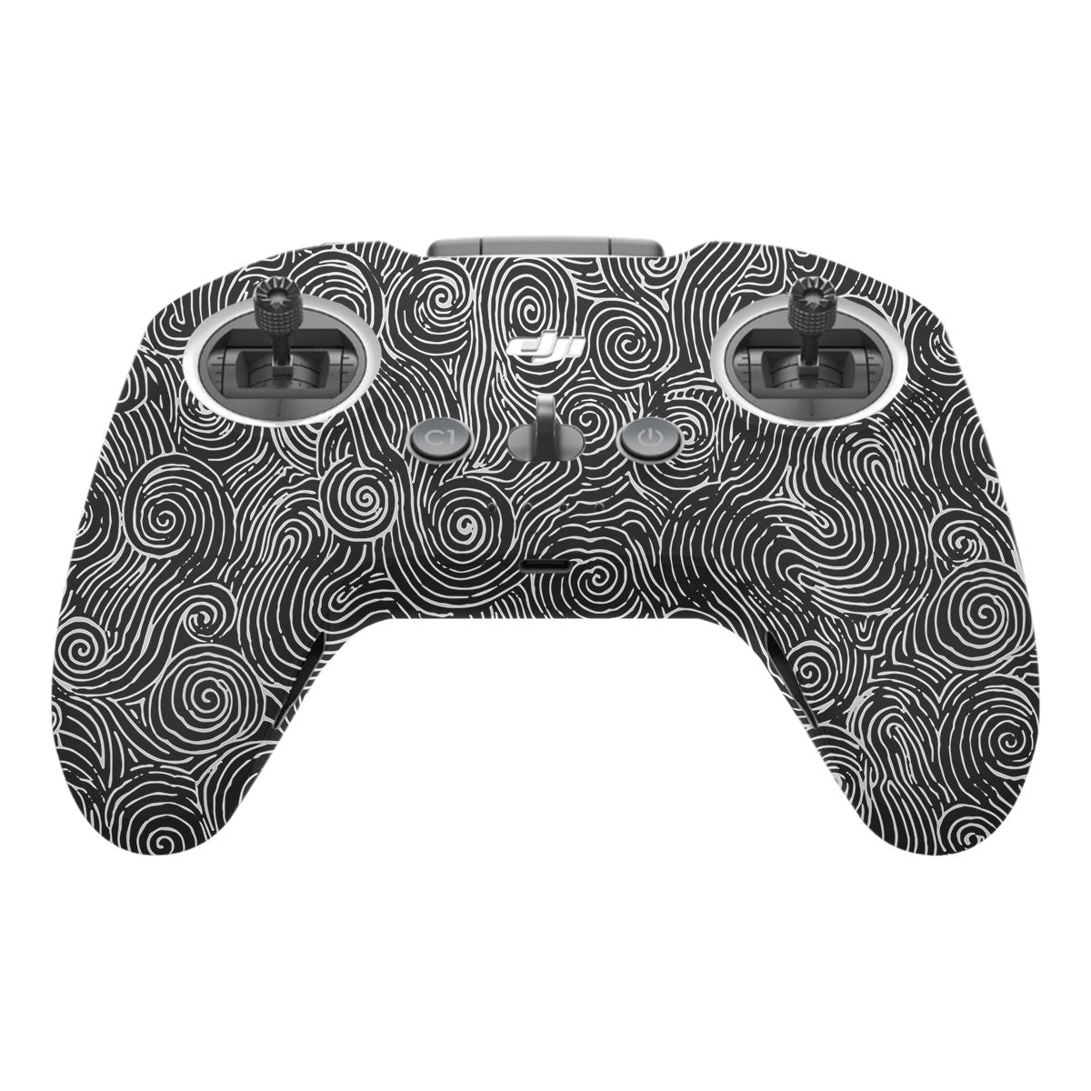 White Spirals DJI FPV Remote Controller Skin