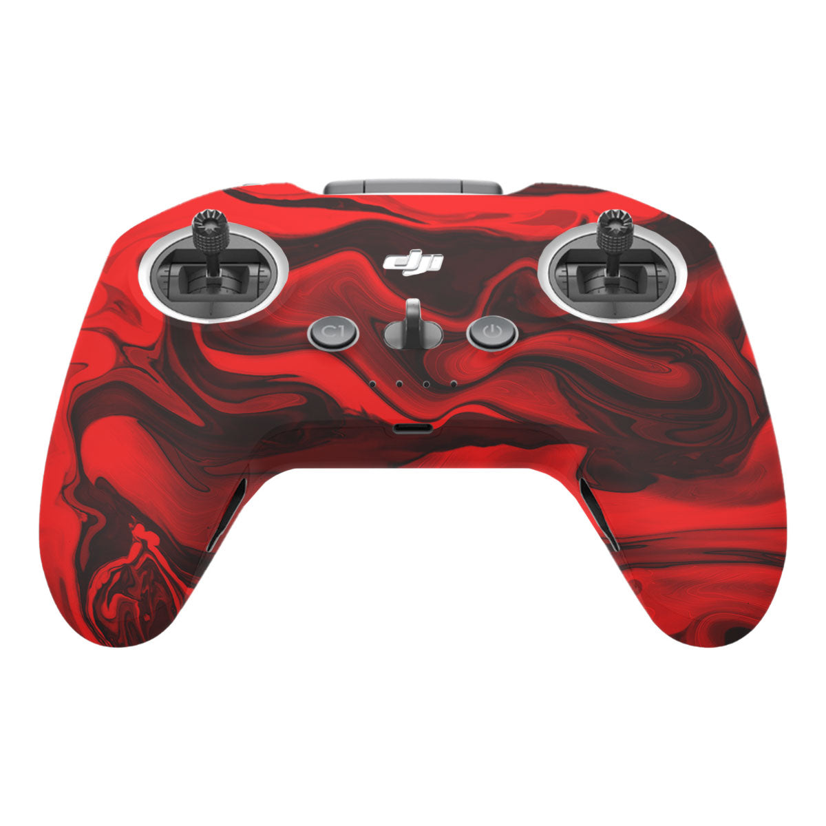 Red Lava Flow DJI FPV Remote Controller Skin