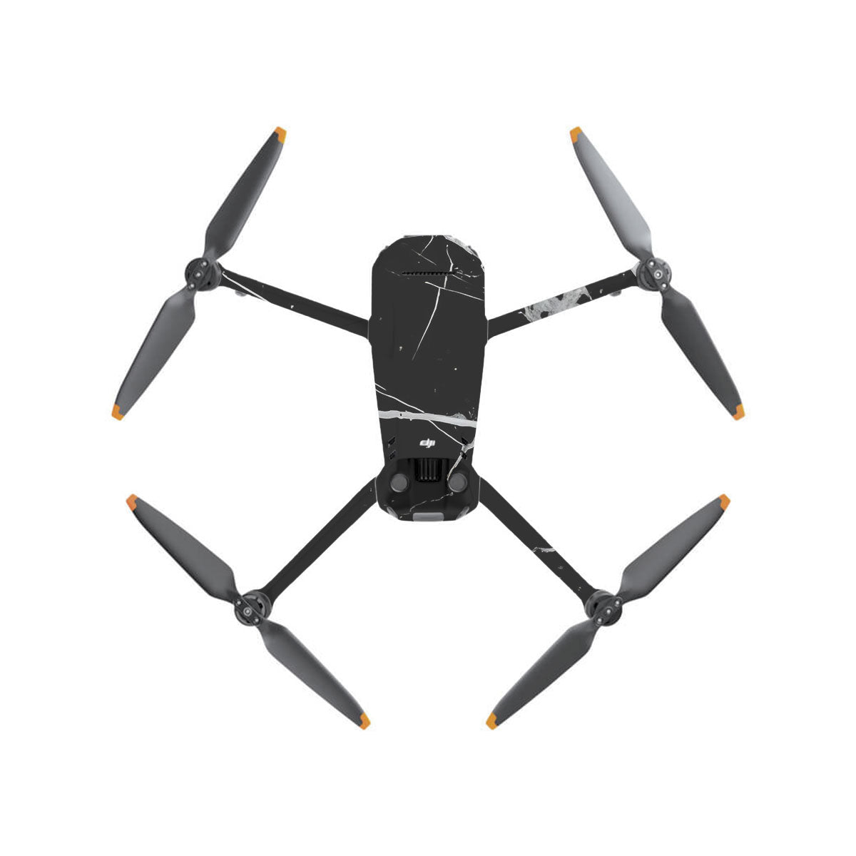 White Veins on Black DJI Mavic 3 Drone Skin