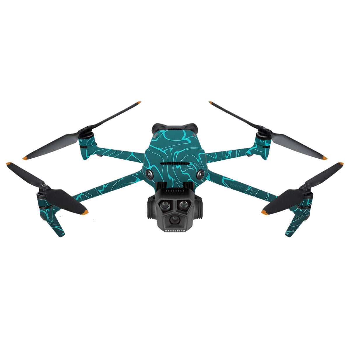 Cyan Blue to Black Gradient DJI Mavic 3 Pro Drone Skin