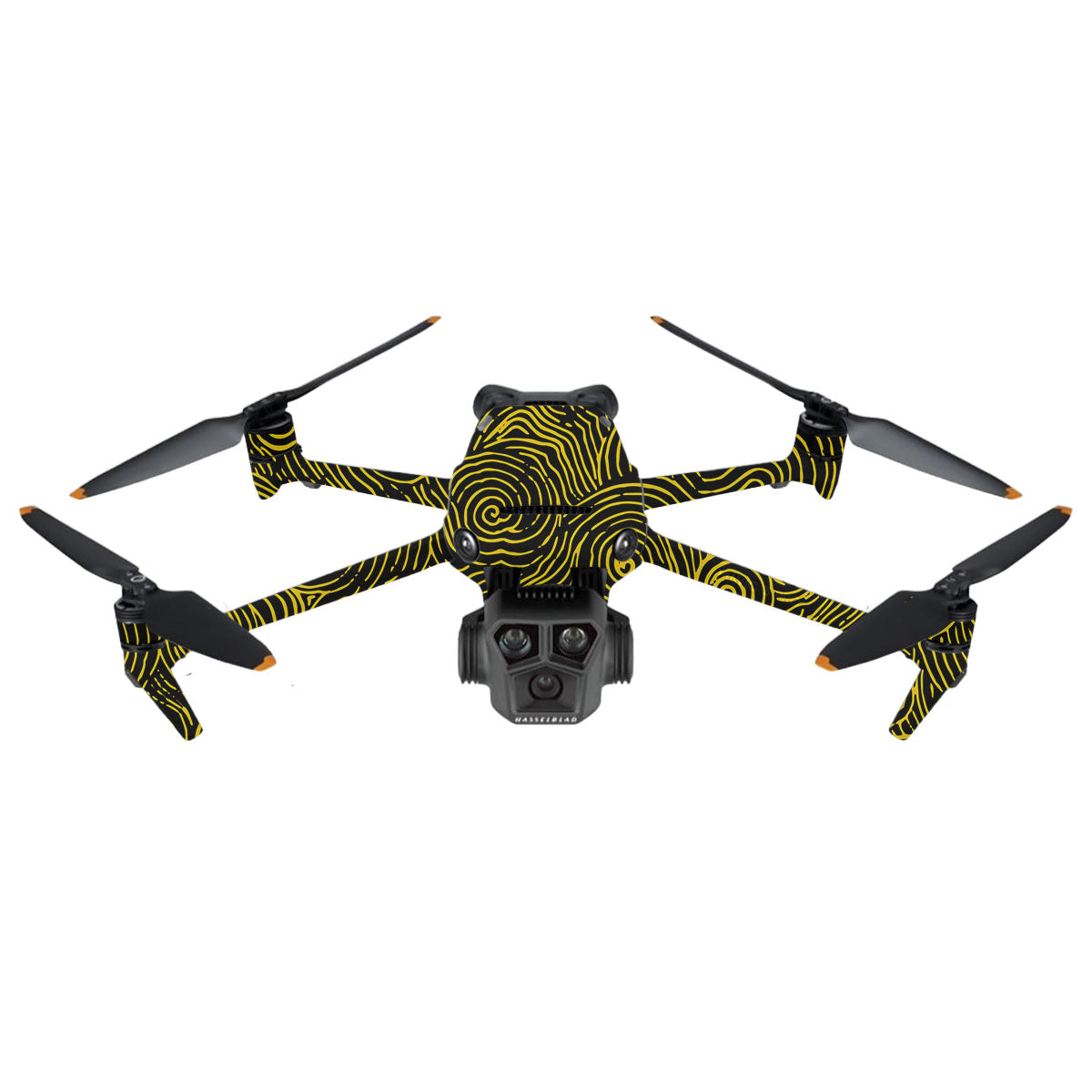 Yellow Spirals DJI Mavic 3 Pro Drone Skin