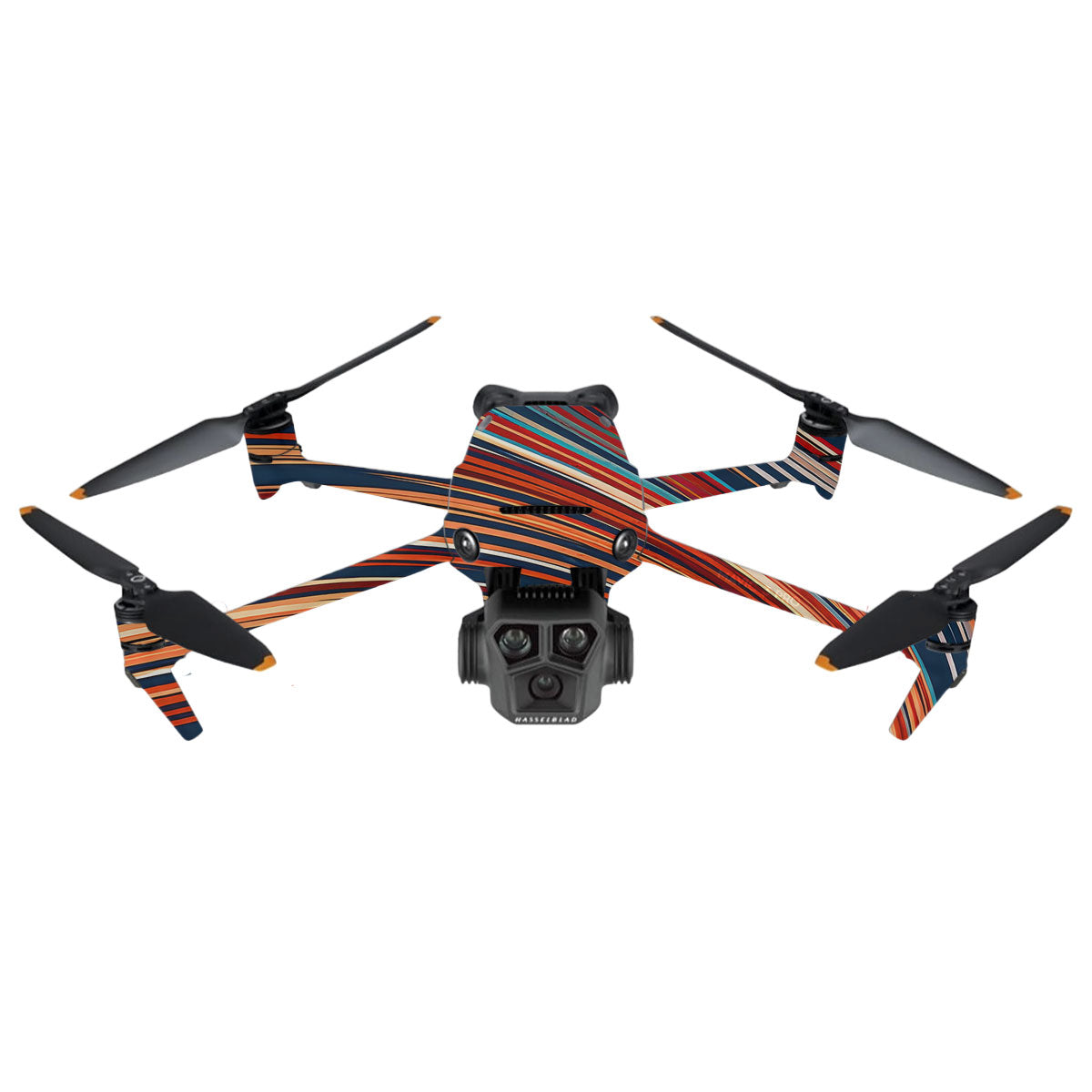 Retro Abstract Striped Swirl DJI Mavic 3 Pro Drone Skin