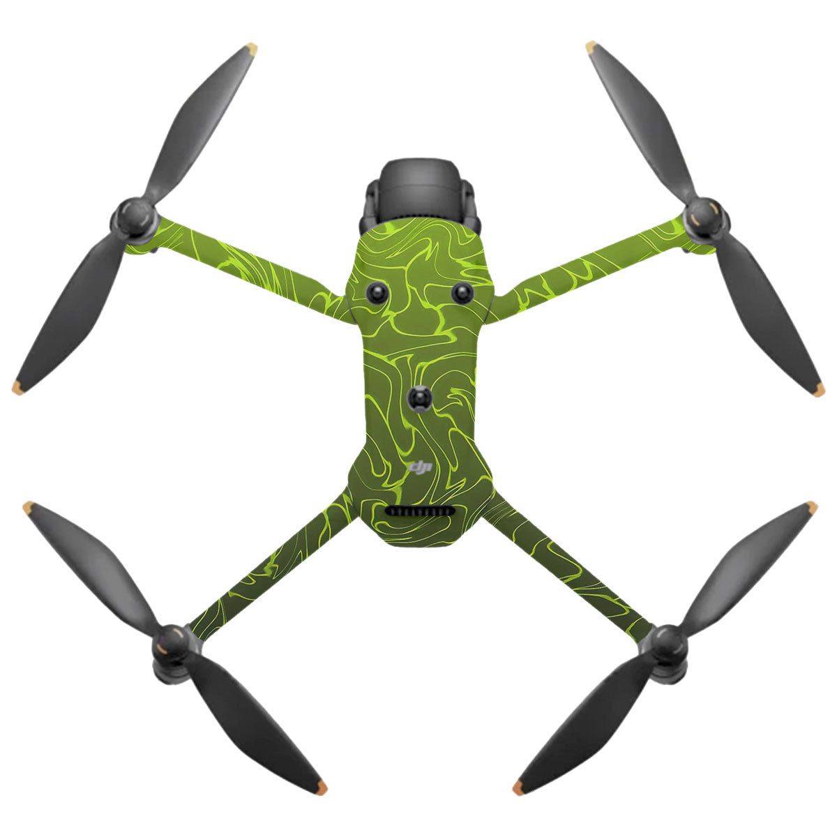 Lime Yellow to Black Gradient DJI Mavic 4 Pro Drone Skin