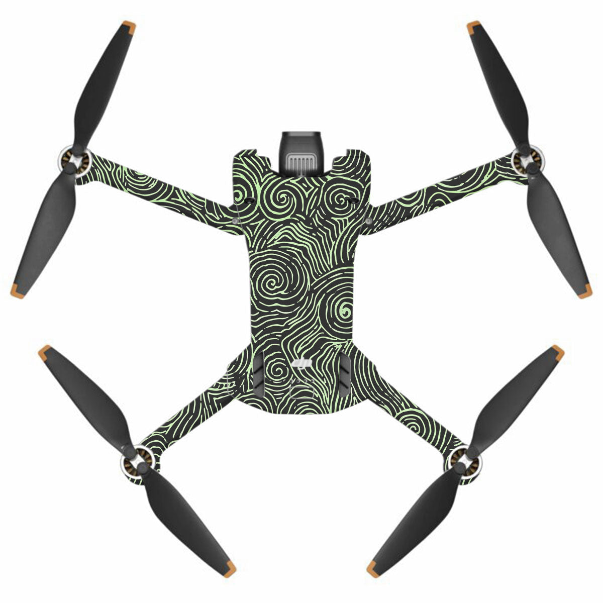 Green Spirals DJI Mini 3 Pro Drone Skin