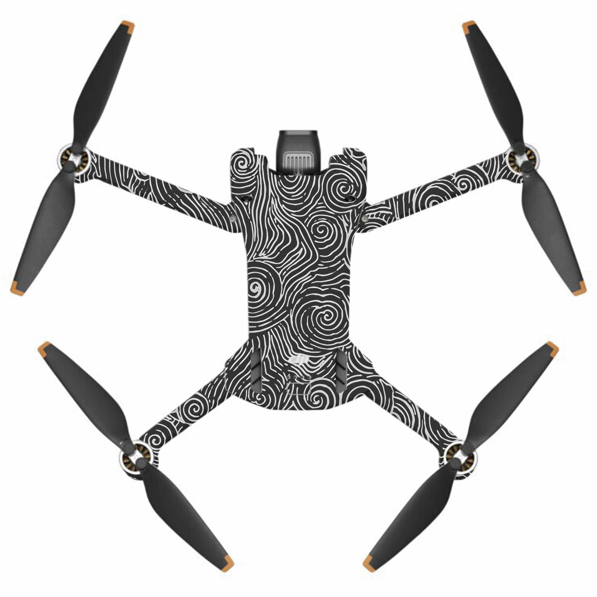 White Spirals DJI Mini 3 Pro Drone Skin
