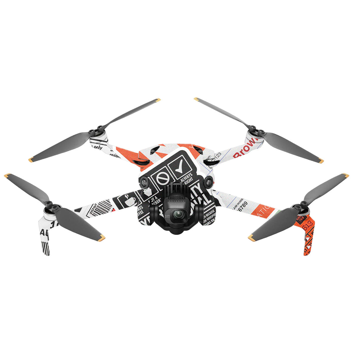 Tech Aesthetic Sticker Collage DJI Mini 4 Pro Drone Skin