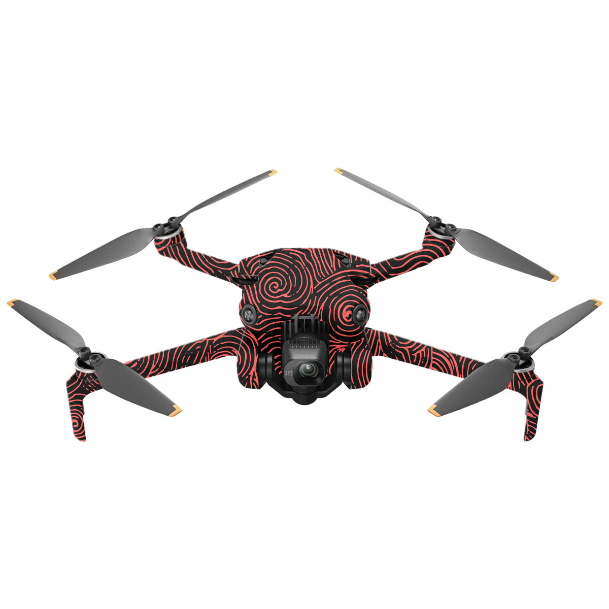 Red Spirals DJI Mini 4 Pro Drone Skin