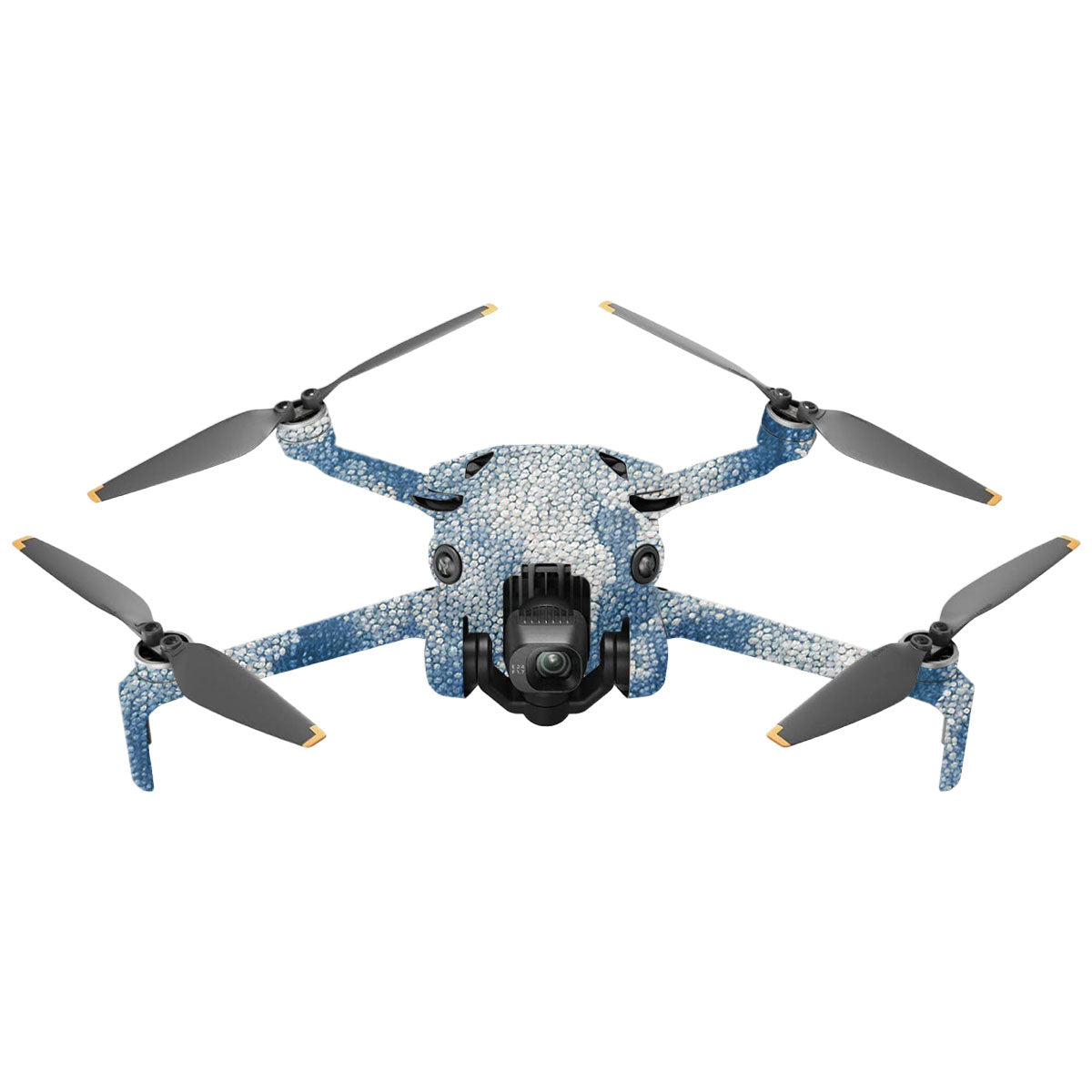 Blue Watercolor Fabric DJI Mini 4 Pro Drone Skin