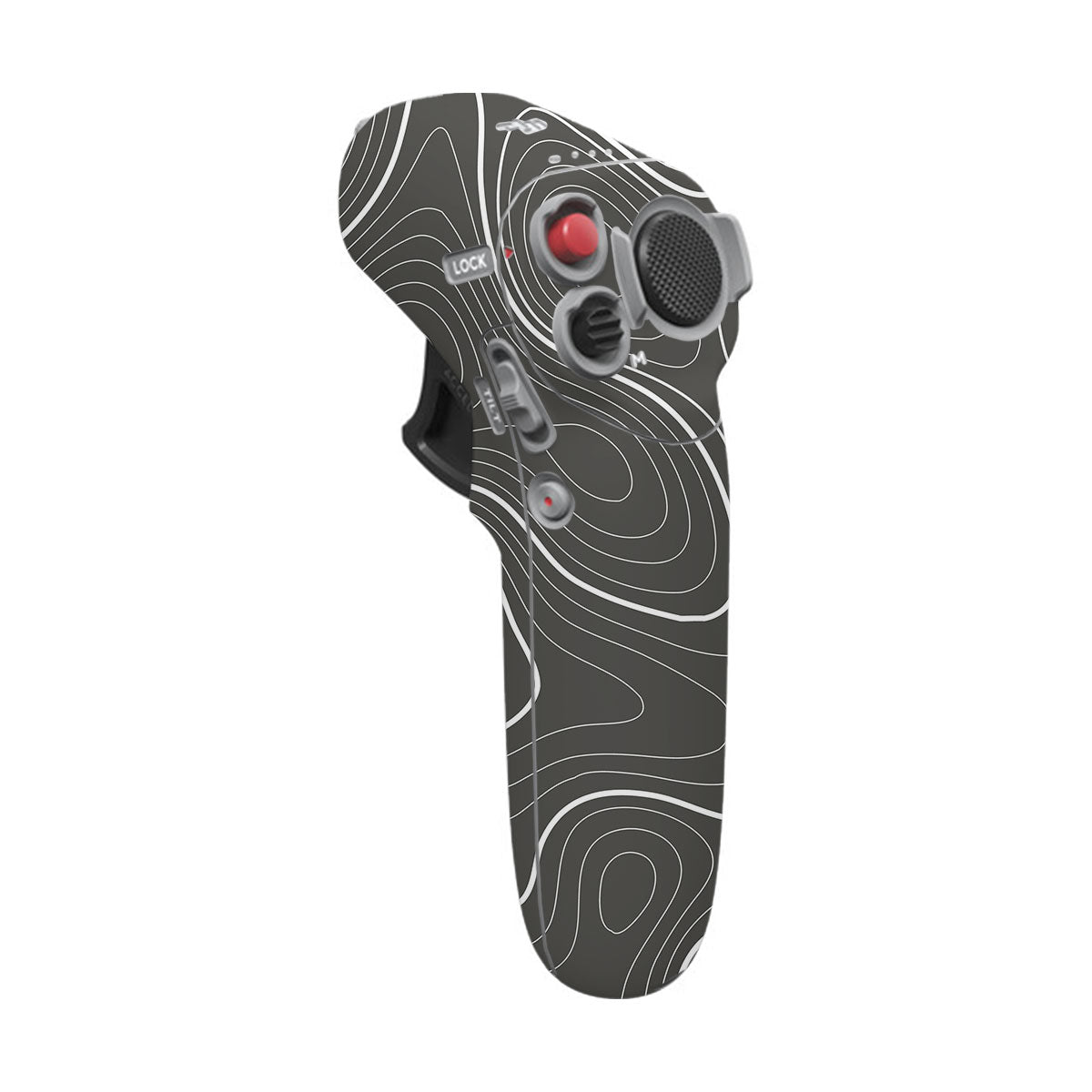 Grayscale Topographic Lines DJI Motion Remote Controller Skin