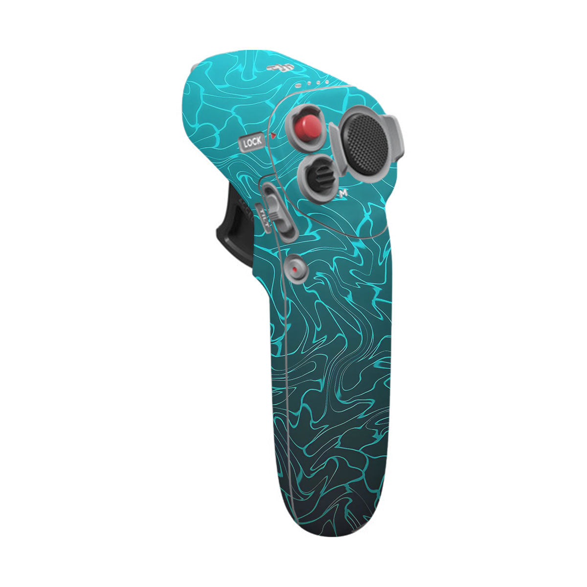 Cyan Blue to Black Gradient DJI Motion Remote Controller Skin