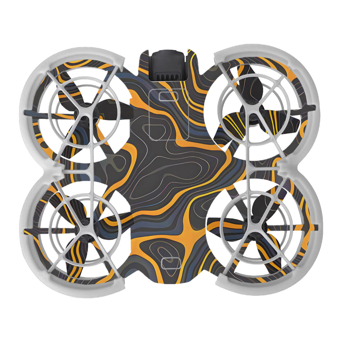 Amber Topographic Waves DJI Neo Drone Skin