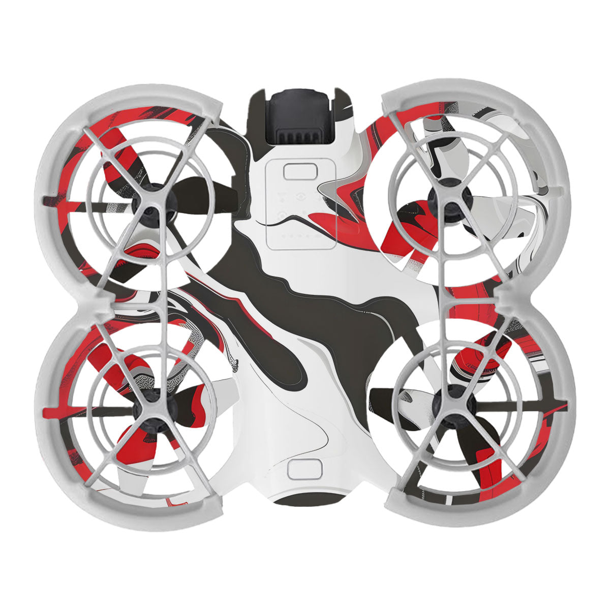 Scarlet and White Motion DJI Neo Drone Skin