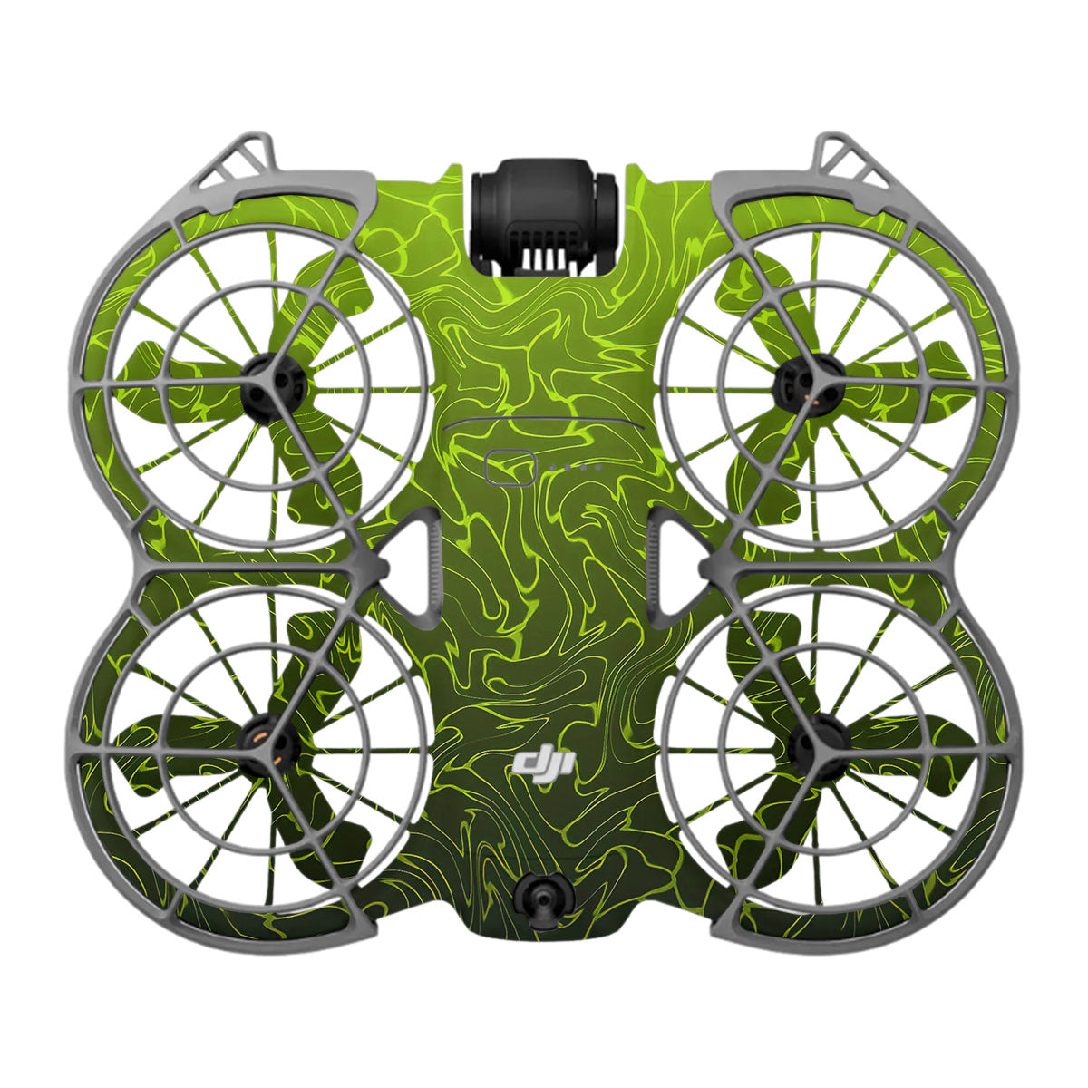 Lime Yellow to Black Gradient DJI Neo 2 Drone Skin