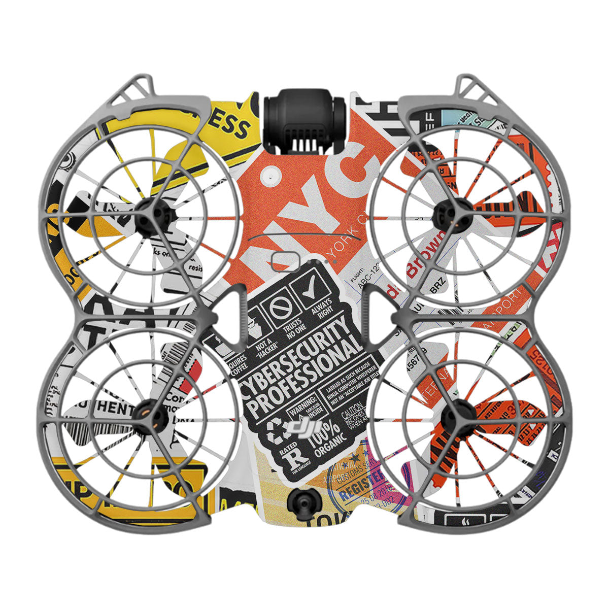 Tech Aesthetic Sticker Collage DJI Neo 2 Drone Skin