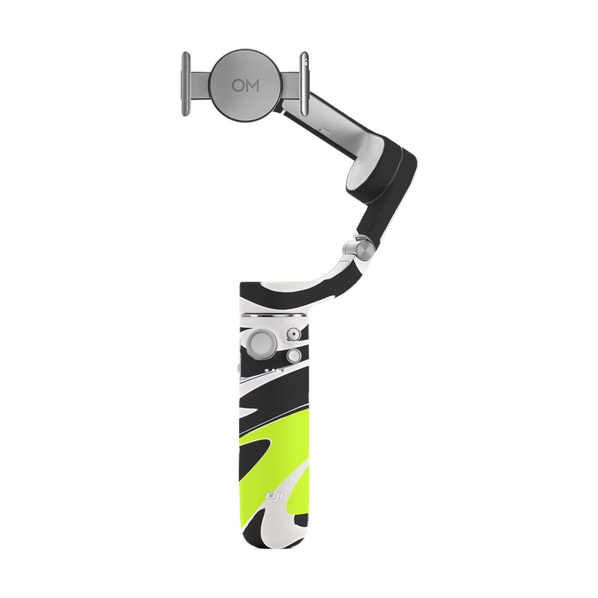Neon Green and Black Pattern DJI OM 5 Gimbal Skin