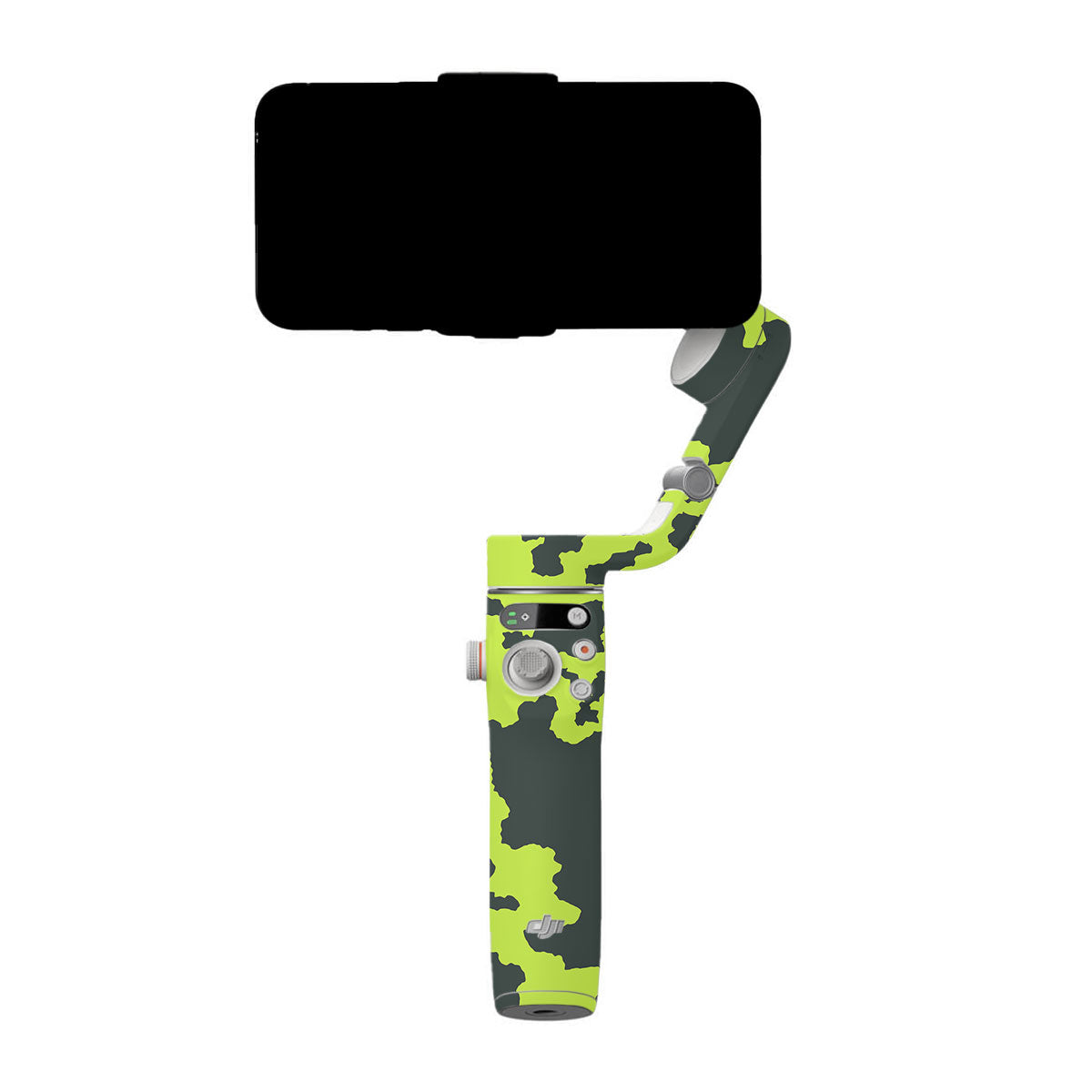 Neon Green Splatter DJI OM 6 Gimbal Skin