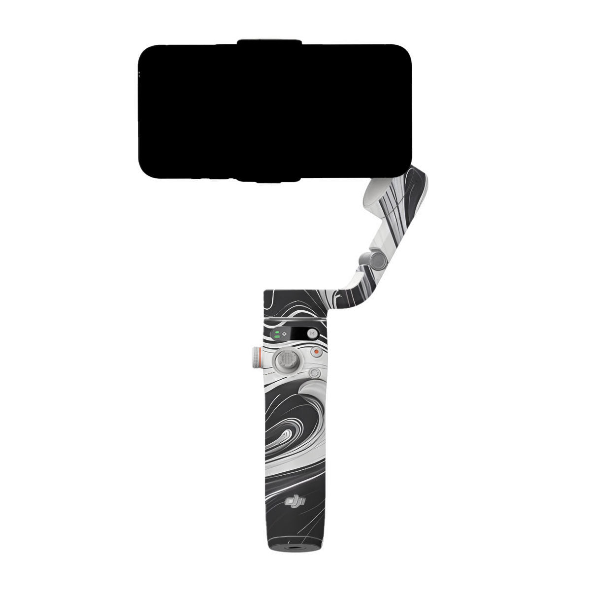 Black and White Marble DJI OM 6 Gimbal Skin