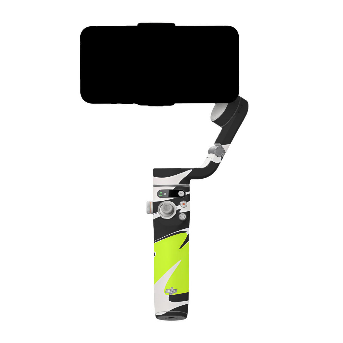 Neon Green and Black Pattern DJI OM 6 Gimbal Skin