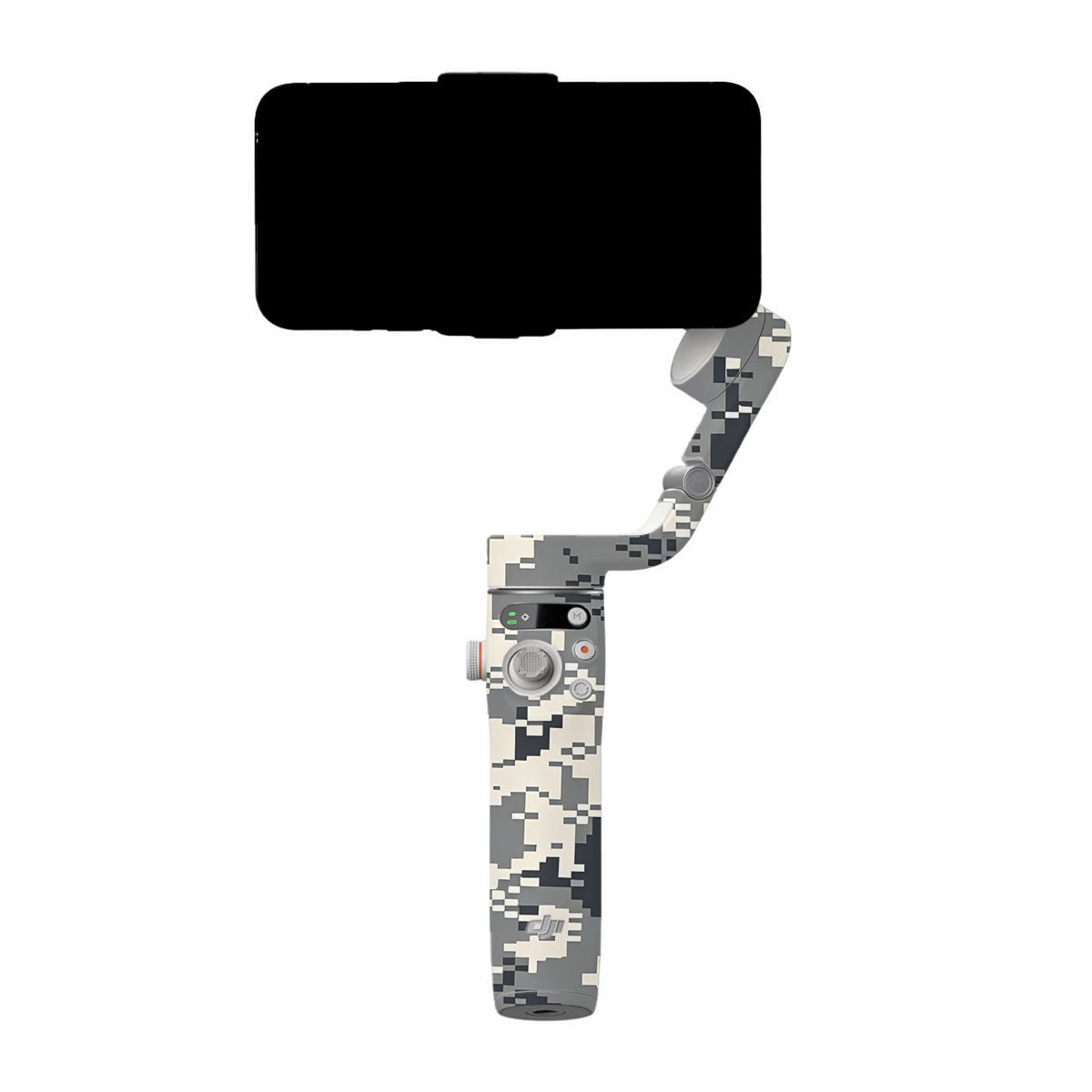 Grey Black Pixel DJI OM 6 Gimbal Skin