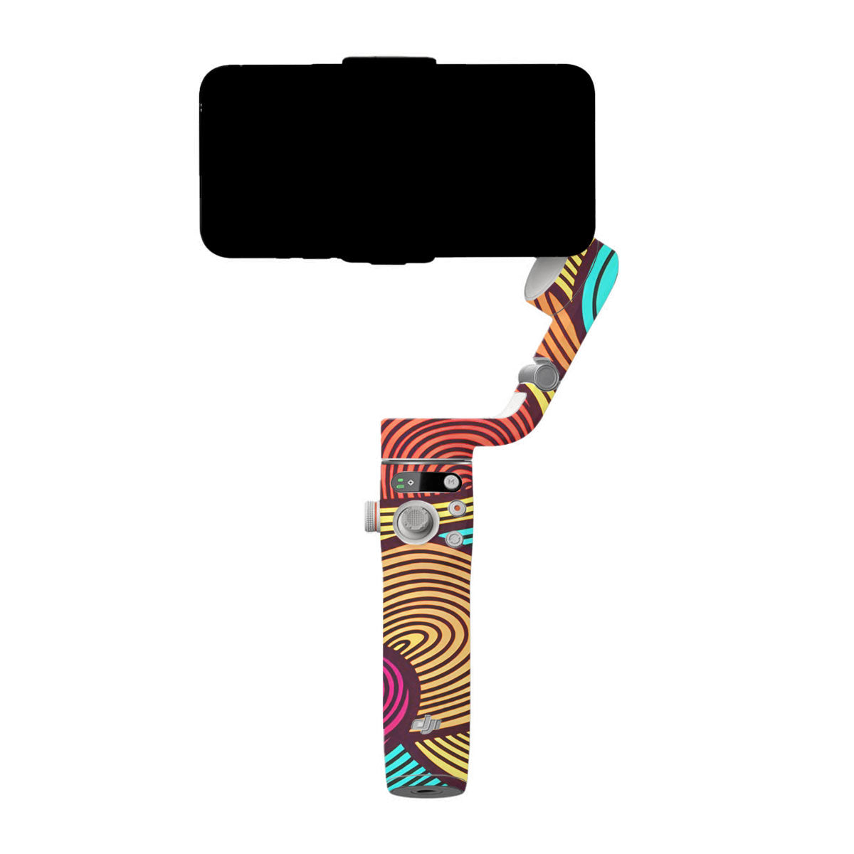 Retro Colorful Doodle Art Pattern DJI OM 6 Gimbal Skin