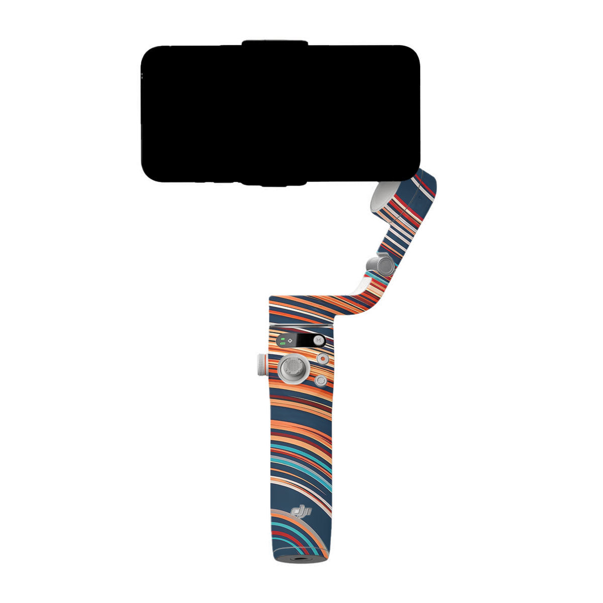 Retro Abstract Striped Swirl DJI OM 6 Gimbal Skin