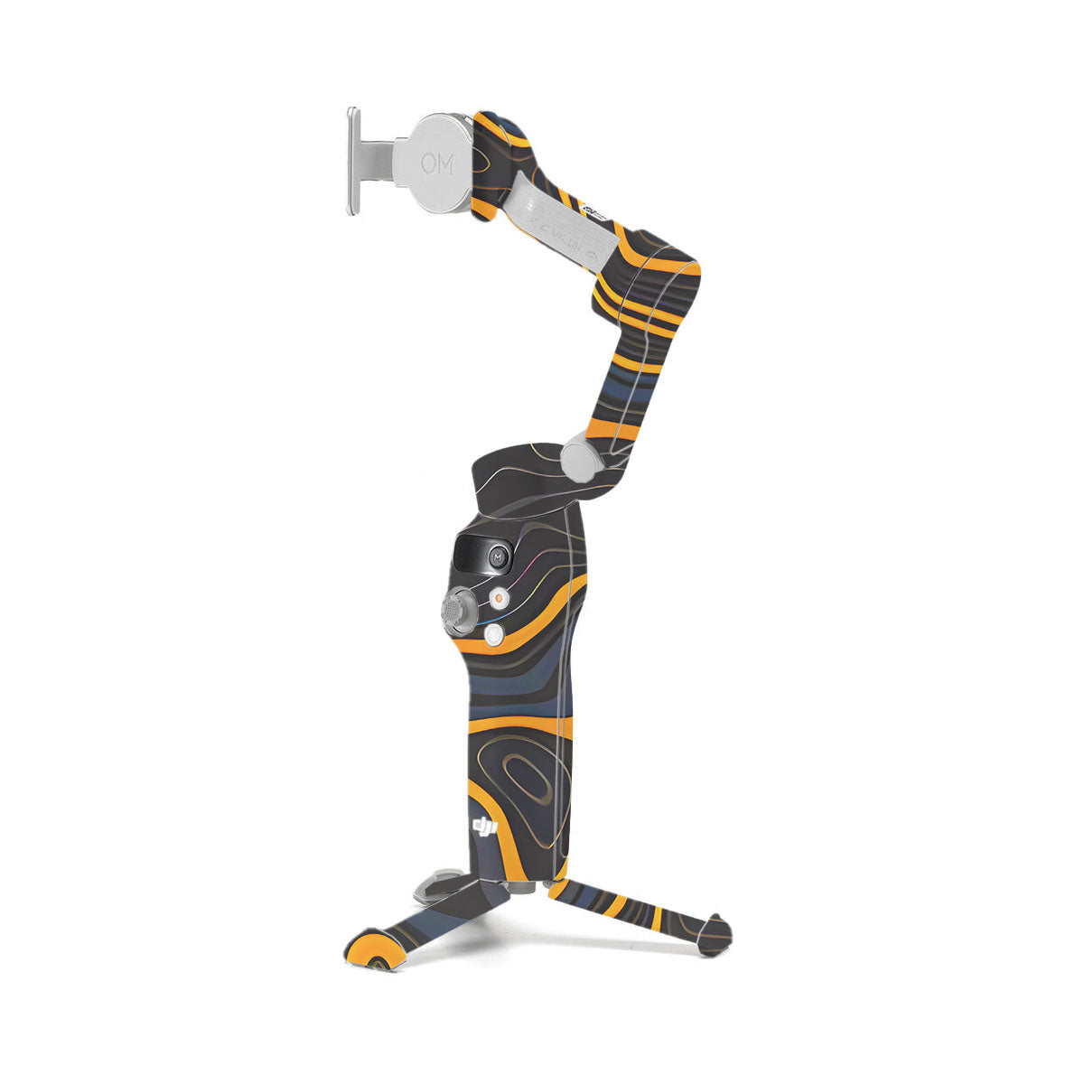 Amber Topographic Waves DJI OM 7 Gimbal Skin