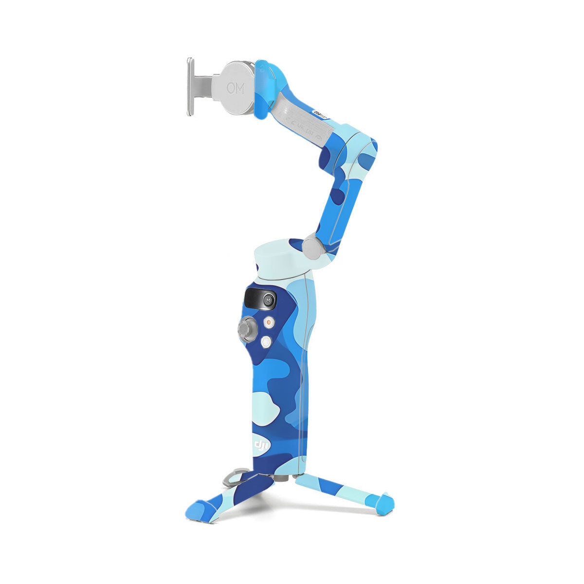 Arctic Blue Camo Pattern DJI OM 7 Gimbal Skin