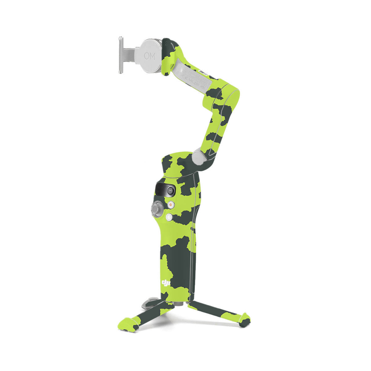 Neon Green Splatter DJI OM 7 Gimbal Skin