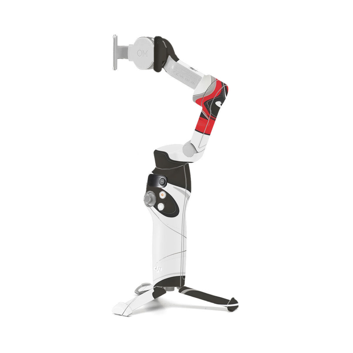 Scarlet and White Motion DJI OM 7 Gimbal Skin